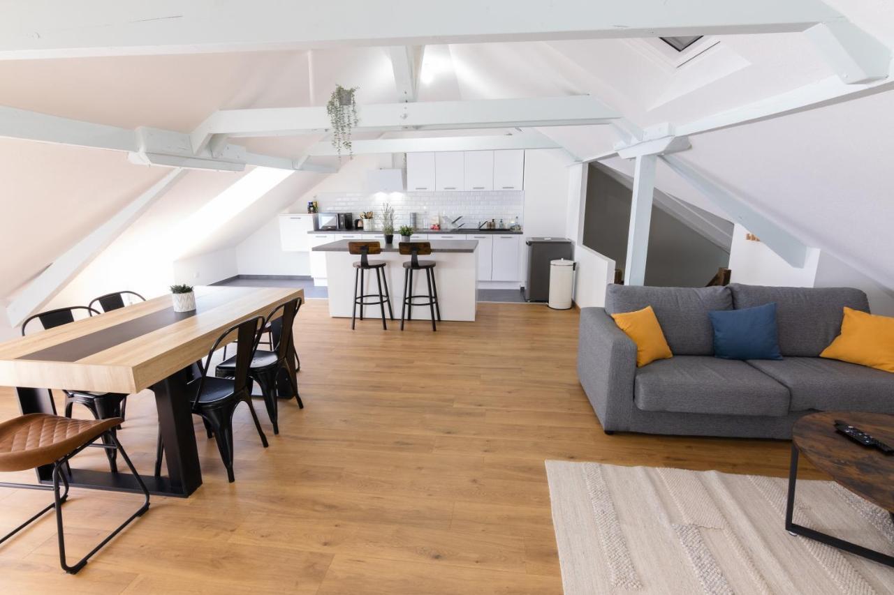 Appartement Atypique Proche Gare/ Dans L'Hyper-Centre Spacieux Pour 6P Au Coeur De Mulhouse Kültér fotó